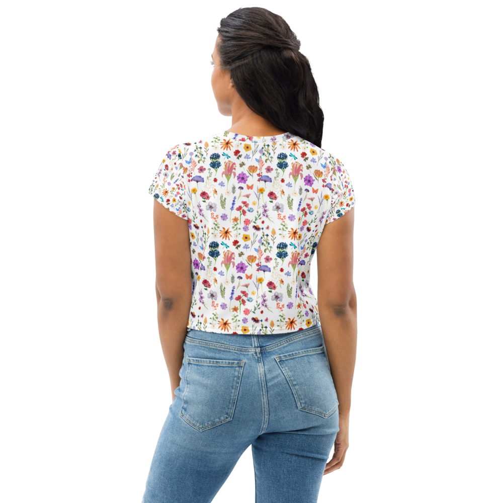 PREEZO FEMALE FLOWER DESING CROP TOP