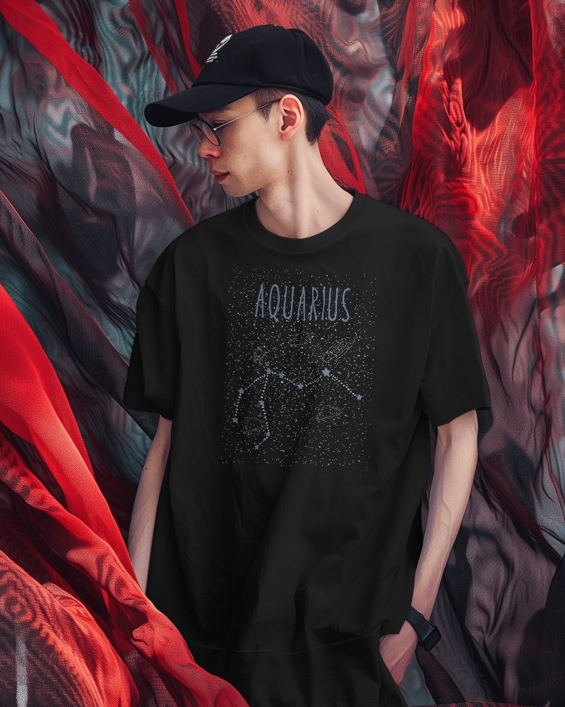 Unisex Supima Aquarius Zodiac Sign T-Shirts