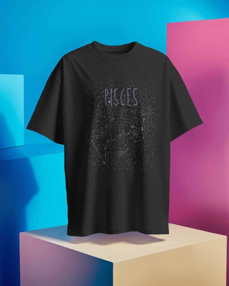 Unisex Supima Pisces Zodiac Sign T-Shirts