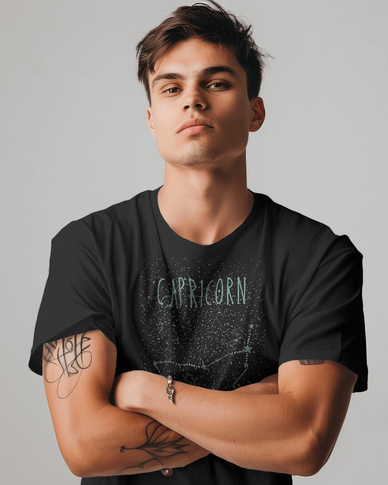 Unisex Supima Capricorn Zodiac Sign T-Shirts